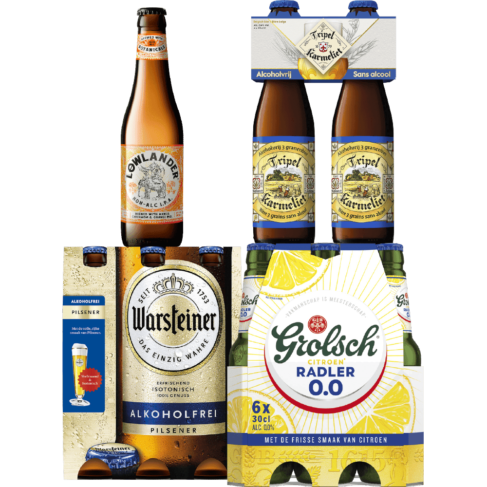 Lowlander 0.0% en Tripel Karmeliet 0.4%