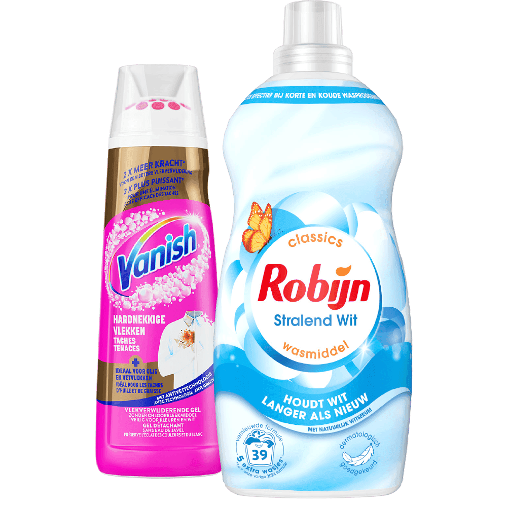 Robijn Wasmiddel en Vanish