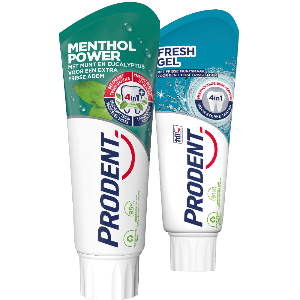 Menthol en freshgel tandpasta