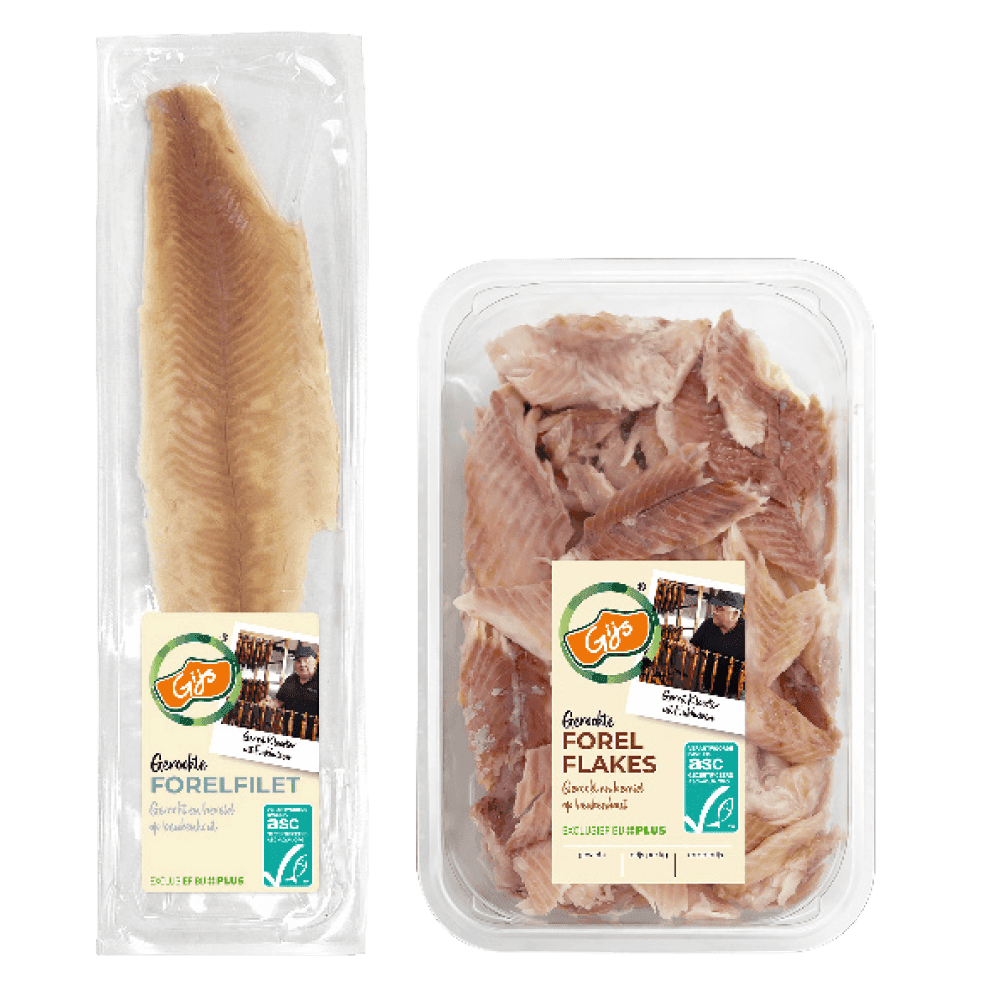 Gerookte forel en haring