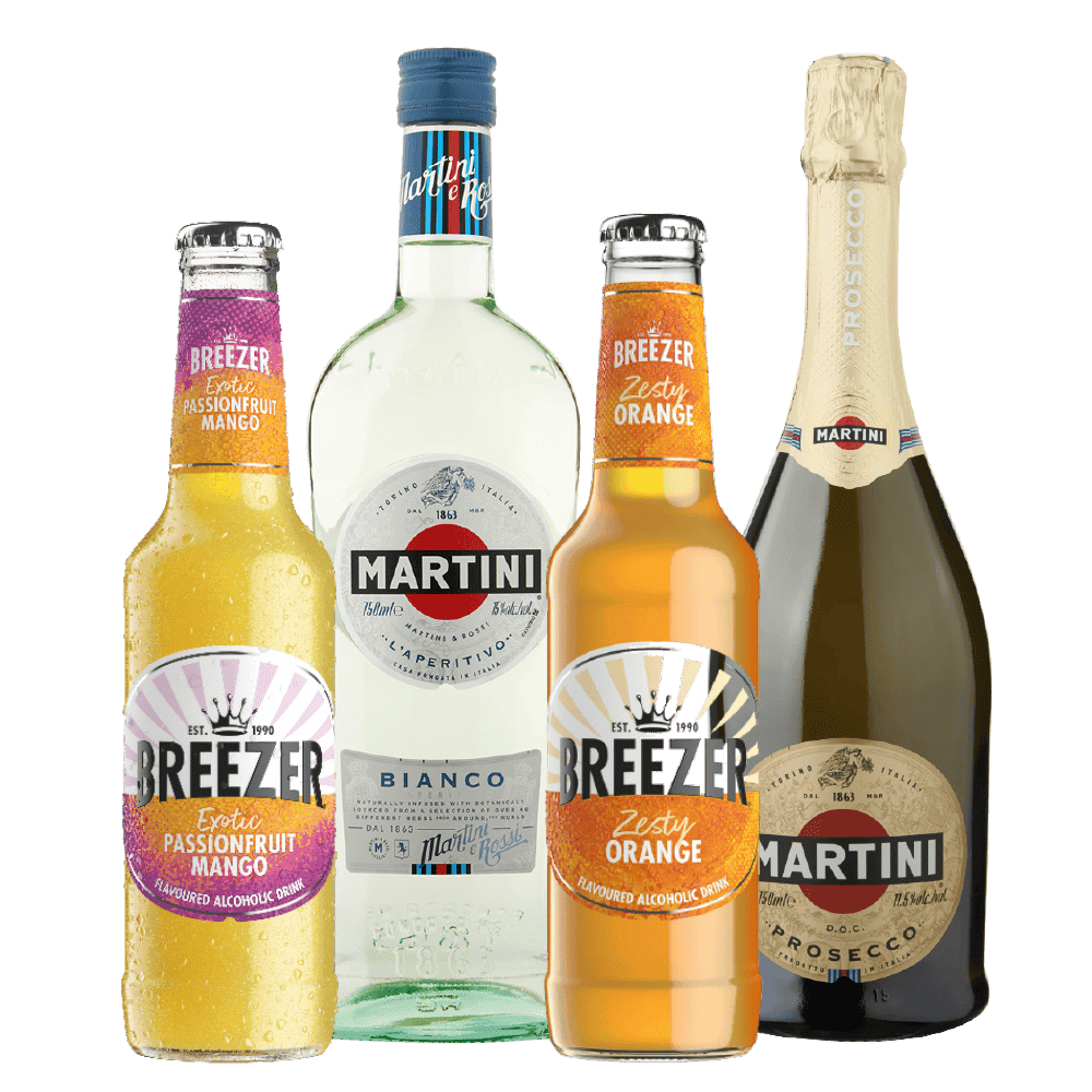 Martini en Bacardi Breezer