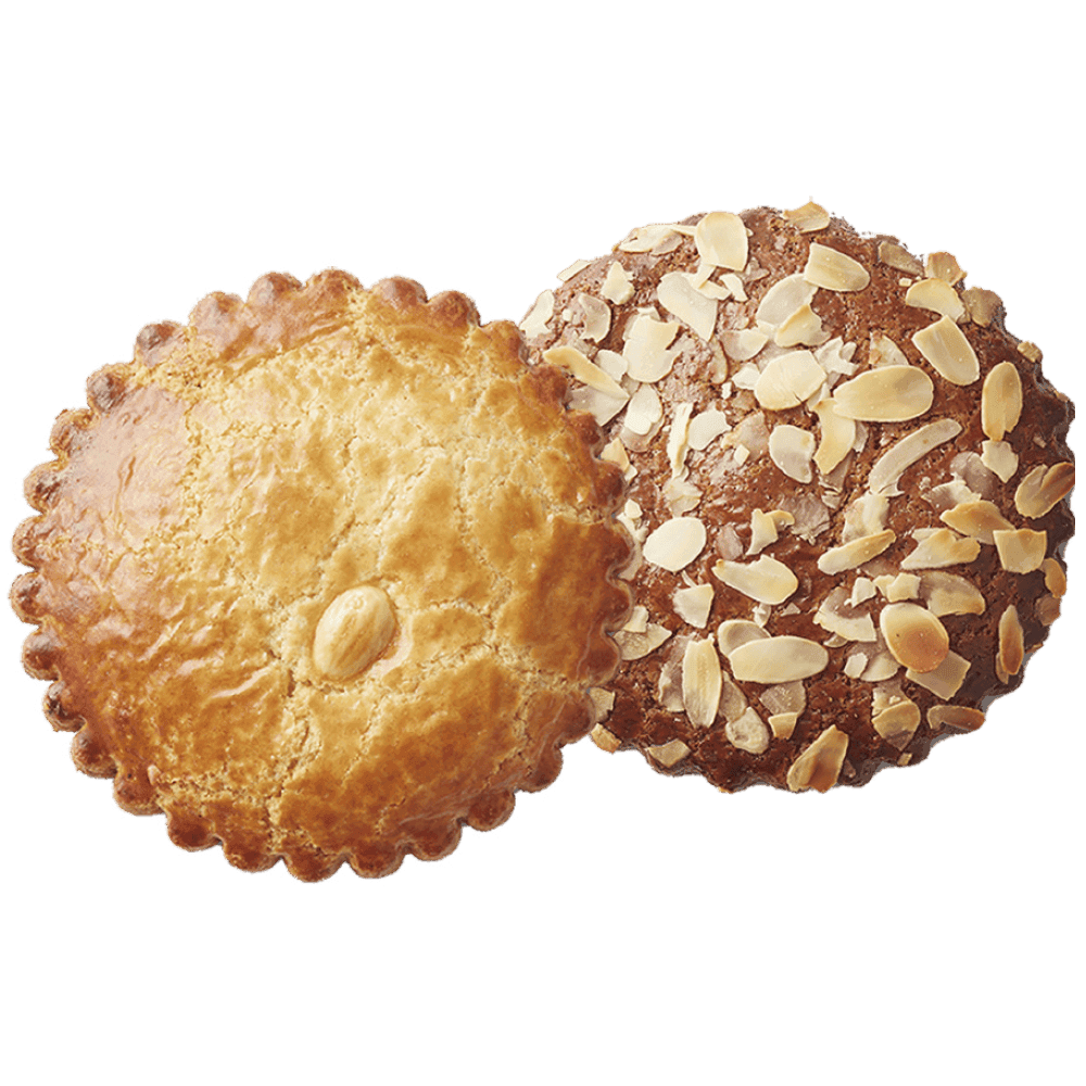 Roomboter en speculaas gevulde koek
