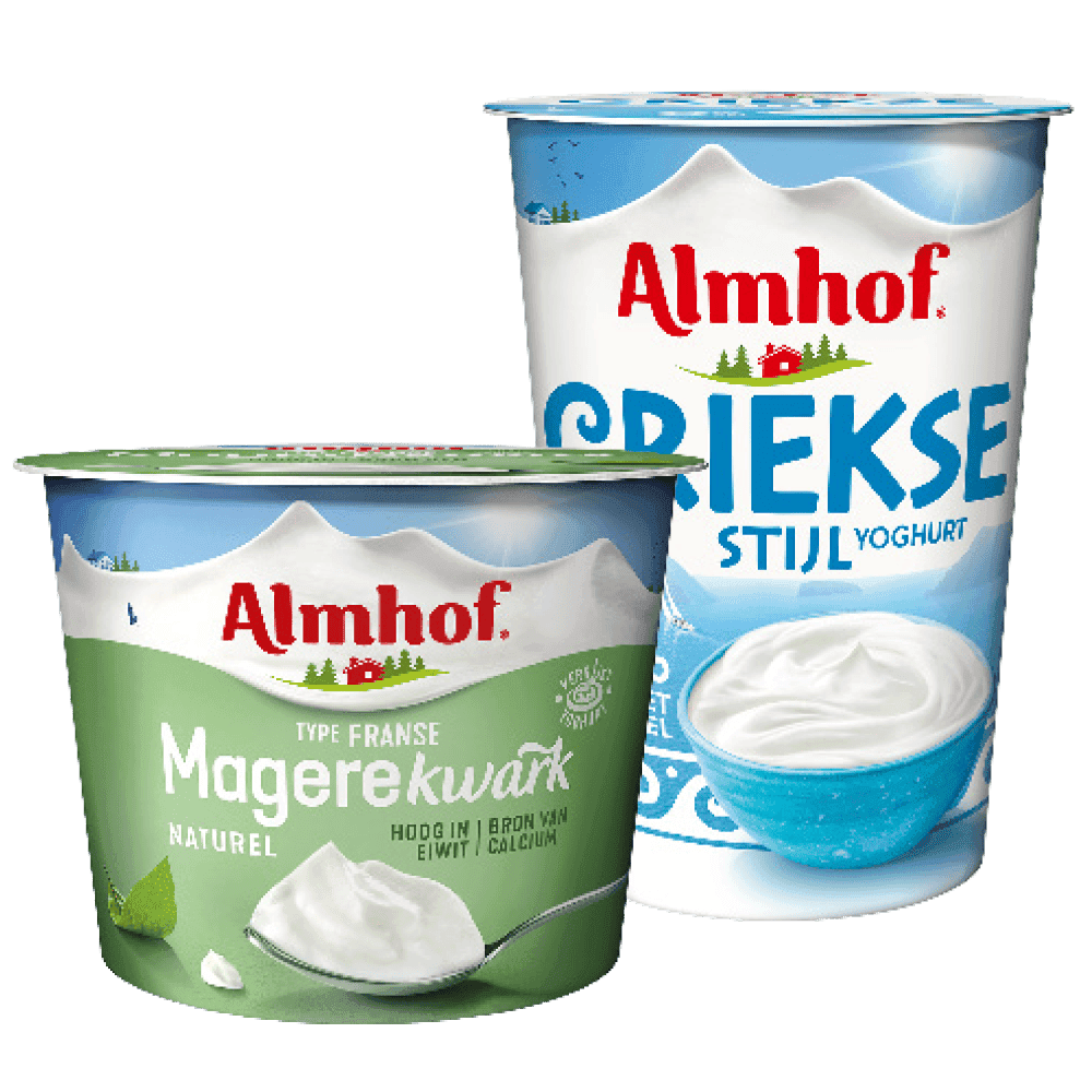 Magere Franse kwark en Yoghurt Griekse stijl