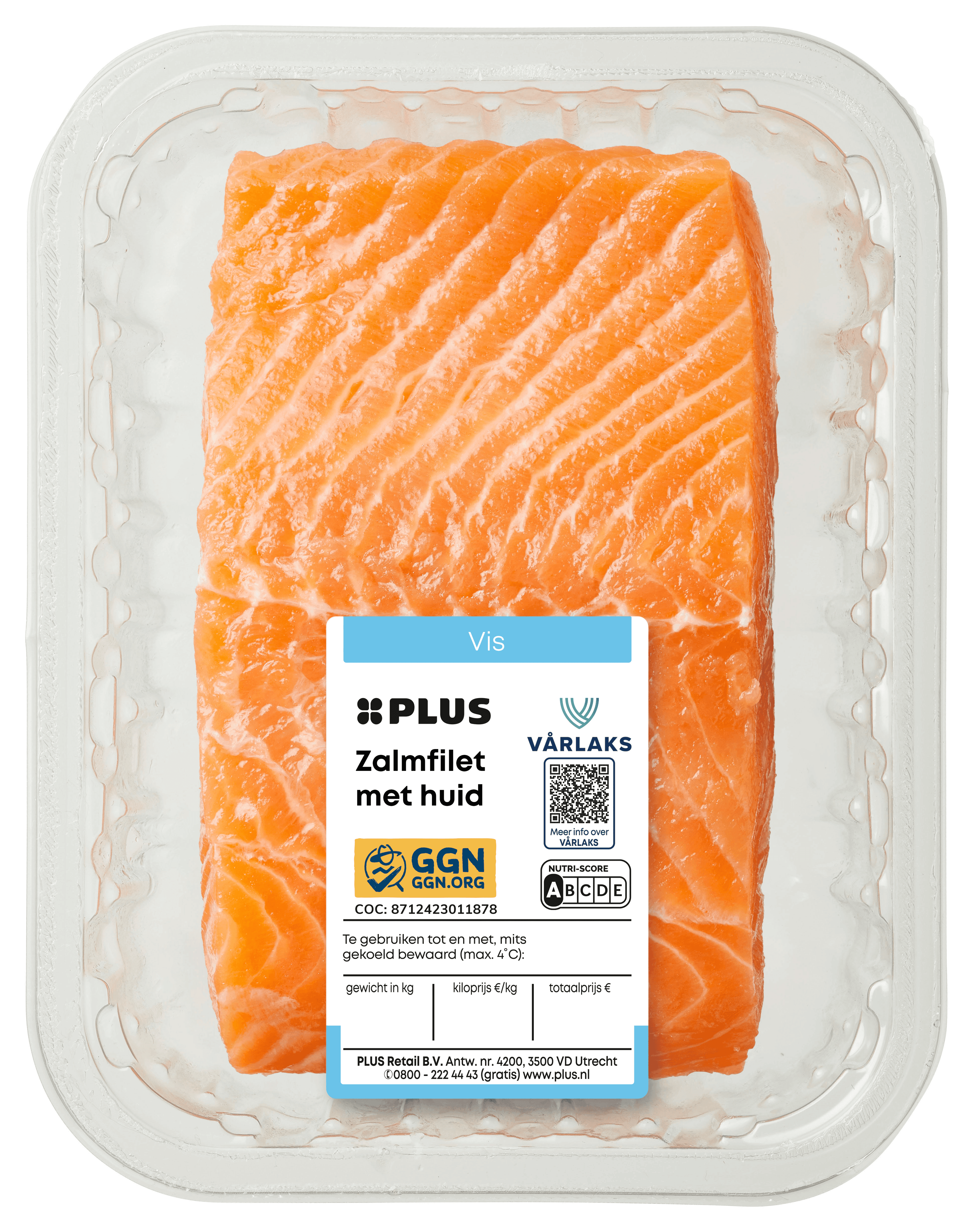 Zalmfilet met huid