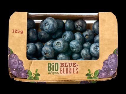 Bio blauwe bessen, bramen of frambozen