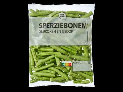 Sperziebonen gebroken en gedopt
