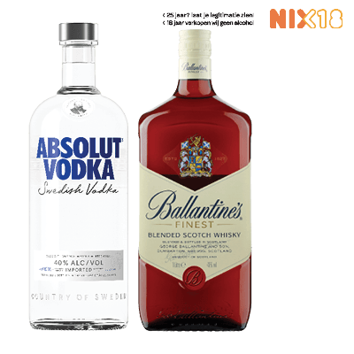 Absolut Vodka of Ballantine's Whisky