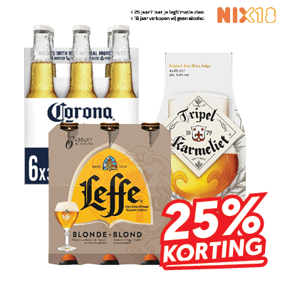 Leffe, Hertog Jan, Corona of Tripel Karmeliet Speciaalbier