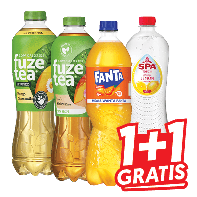 Fanta, Sprite, Spa Touch of Fuze Tea