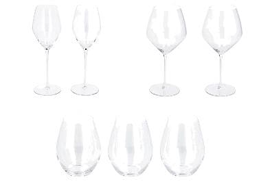 SILVERCREST® Set van 2 wijnglazen of 3 waterglazen - kristalglas