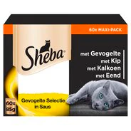 Sheba Gevogelte Selectie in Saus Kattenvoer