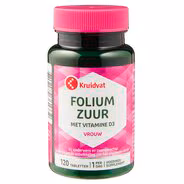 Kruidvat Foliumzuur met Vitamine D3 Tabletten
